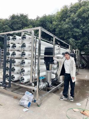 PLC baja tahan karat Reverse Osmosis Plant 70m3/H Kontrol Otomatis