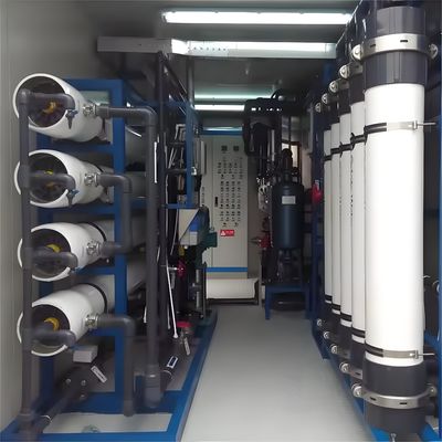 Harga yang bagus 99% Penolakan garam Sistem reverse osmosis dalam wadah 100 - 1000m3 Kapasitas on line