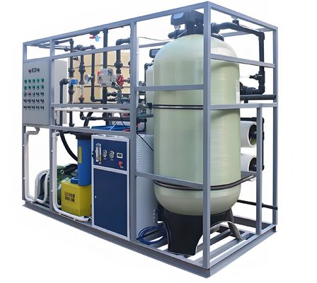 Harga yang bagus Multimedia Filter Sistem Desalinasi Air Laut Dengan Filmtec / Grundfos Pump on line