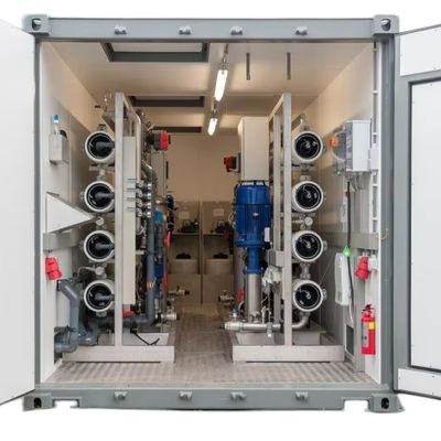Harga yang bagus 500m3 Per Day Container Type Reverse Osmosis System with 25000L/Hour Capacity and 40kw Power for Water Treatment on line